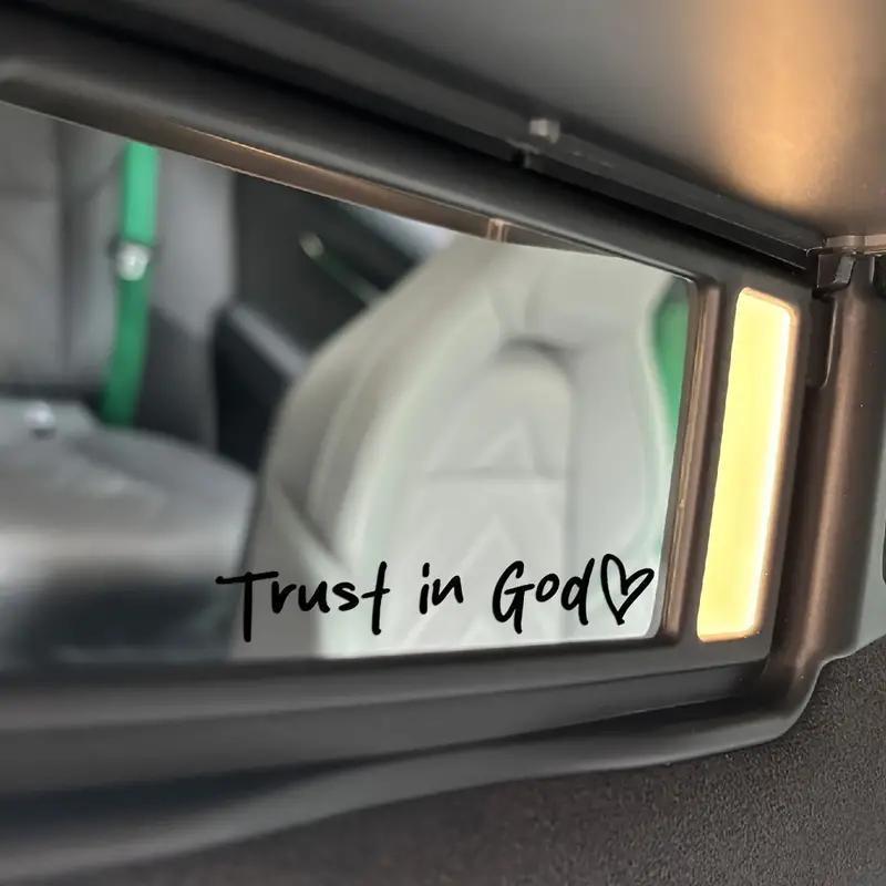 🎁Last Day 49% OFF🎉2PCS Trust in God Car Rearview Mirror Sticker, Ideal Christian Gift