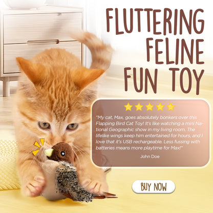 Fluttering Feline Fun Toy