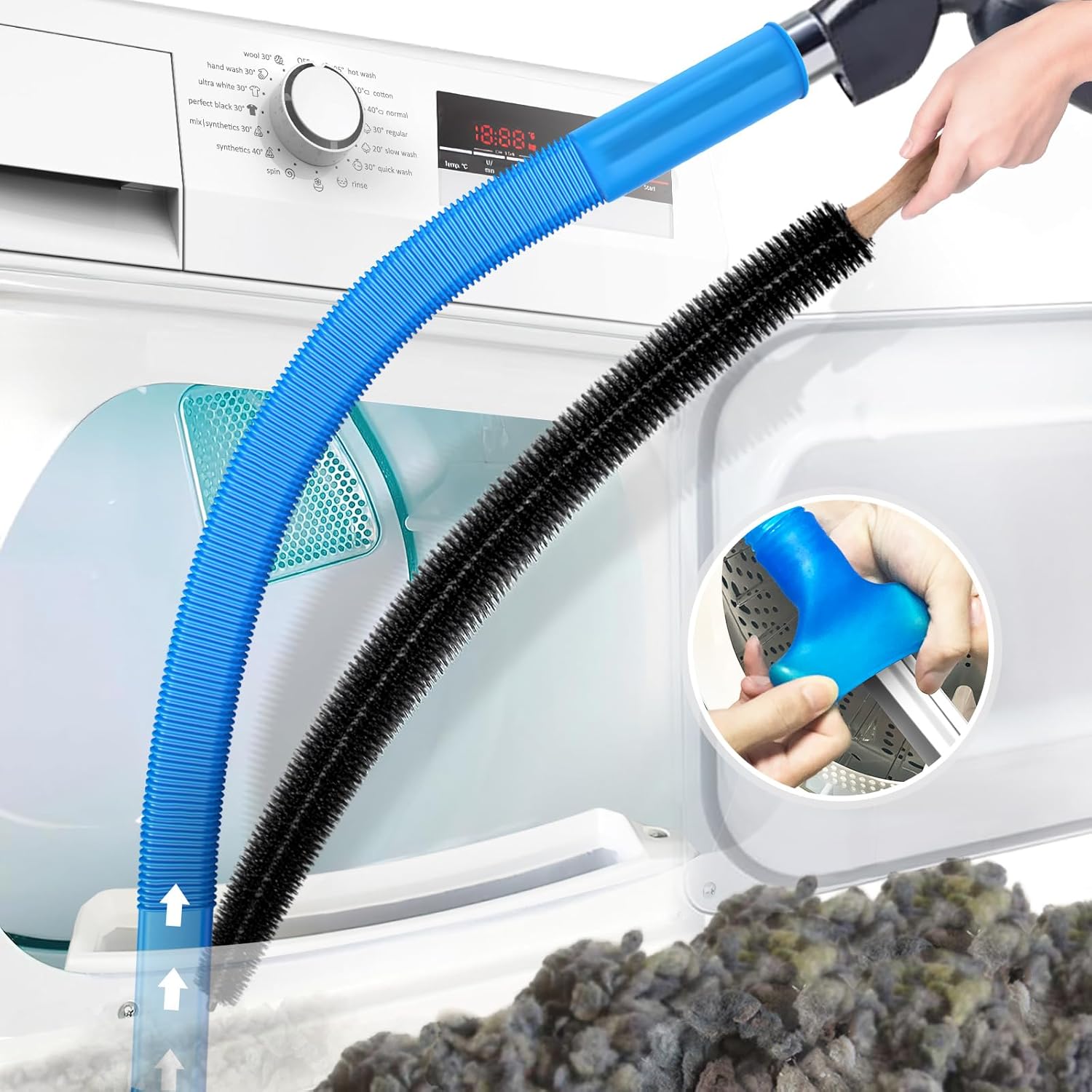 Cleaning Hose + Long Quickly Lint Remover