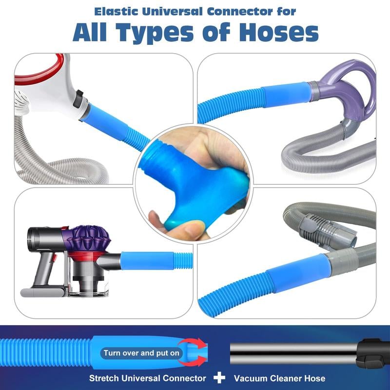 💥LAST DAY SALE 49% OFF💥 2 Pieces Dryer Vent Cleaner Kit, Dryer Lint Brush and Vacuum Hose Attachment with Universal Connector, Quickly Lint Remover