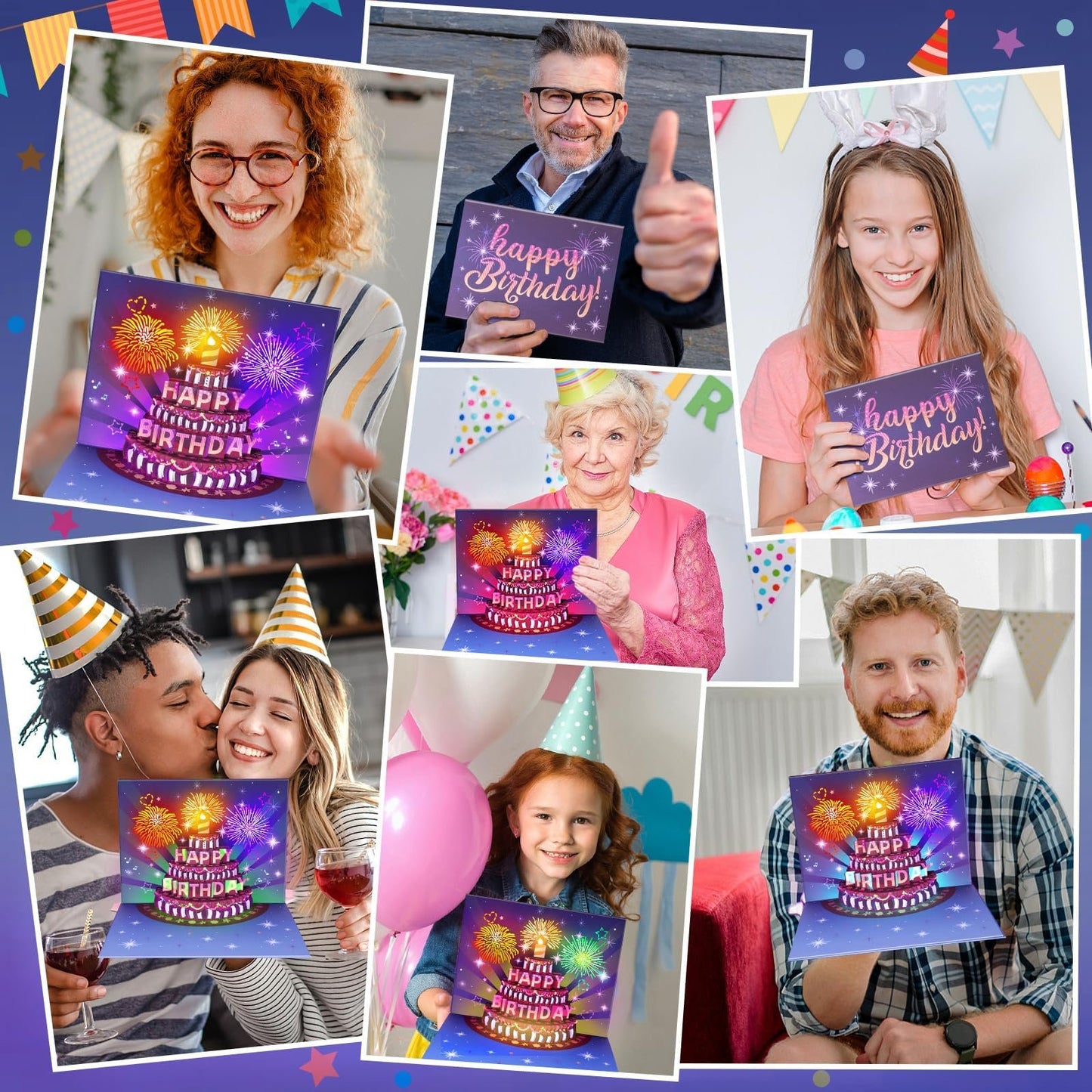 🔥2025 Hot Sale 49% OFF🔥-🗃️Fireworks Pop Up Cake Light and Music Happy Birthday Card Gift🎂