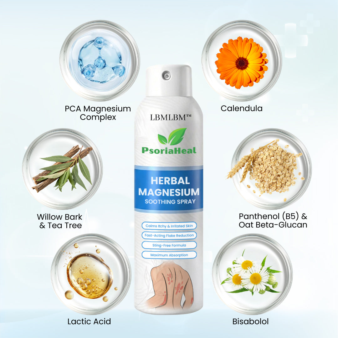 🌿LBMLBM™ PsoriaHeal Herbal Magnesium Soothing Spray⭐