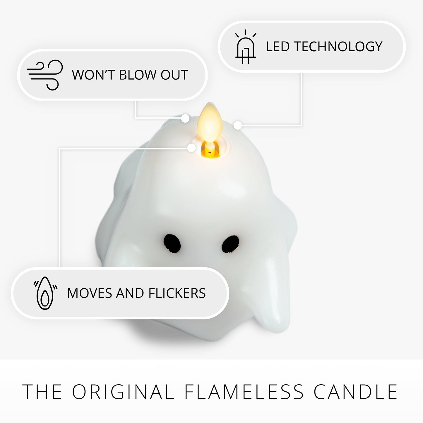 🎃Flameless Jack-O'-Lantern Candles Battery Operated with 6 Hour Timer