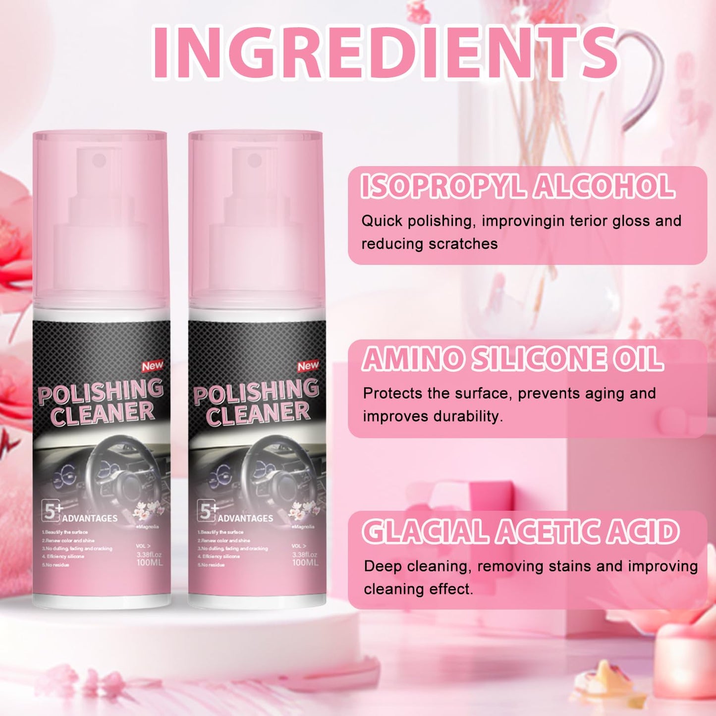 Timeno 2025 New Polishing Cleaner Car Interior