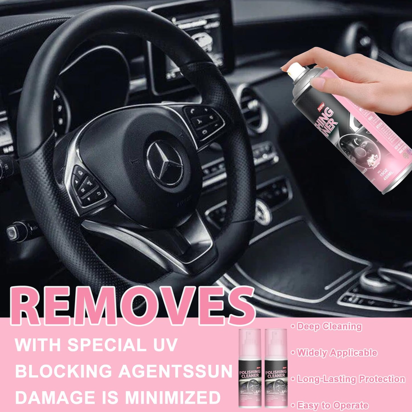 Timeno 2025 New Polishing Cleaner Car Interior