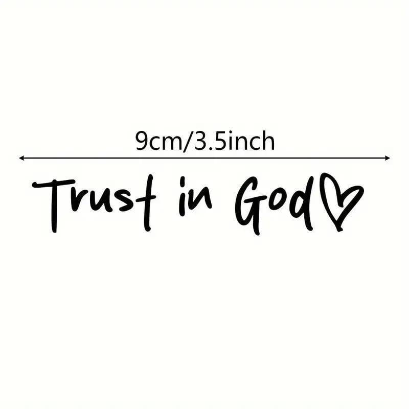 🎁Last Day 49% OFF🎉2PCS Trust in God Car Rearview Mirror Sticker, Ideal Christian Gift