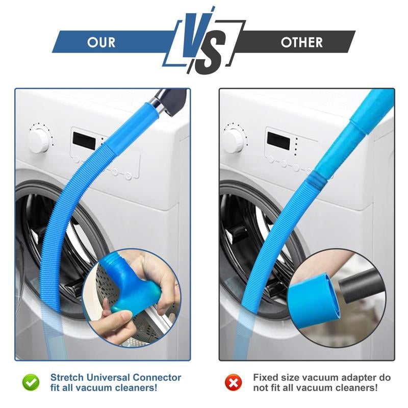 💥LAST DAY SALE 49% OFF💥 2 Pieces Dryer Vent Cleaner Kit, Dryer Lint Brush and Vacuum Hose Attachment with Universal Connector, Quickly Lint Remover