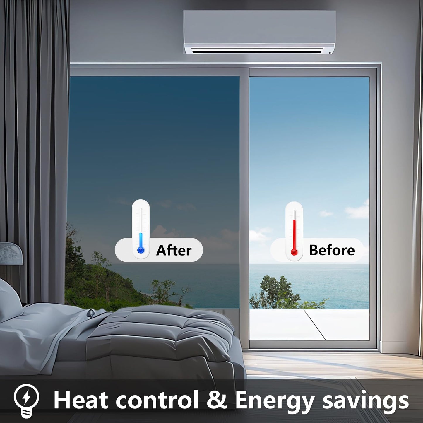 Window Film – Heat & Sunlight Insulation (120 x 100 cm)