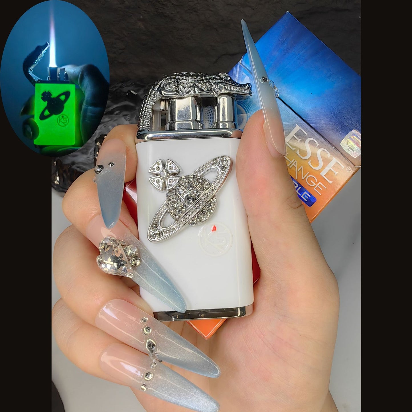 Handcrafted Metal Dual Flame Torch Lighter