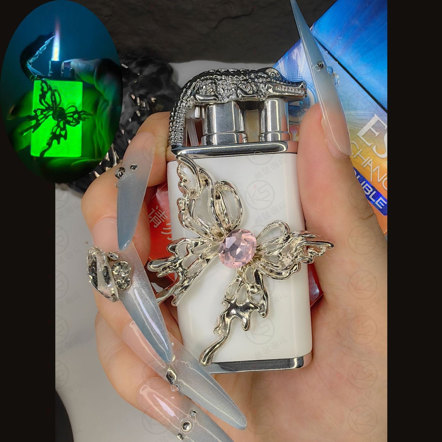 Handcrafted Metal Dual Flame Torch Lighter