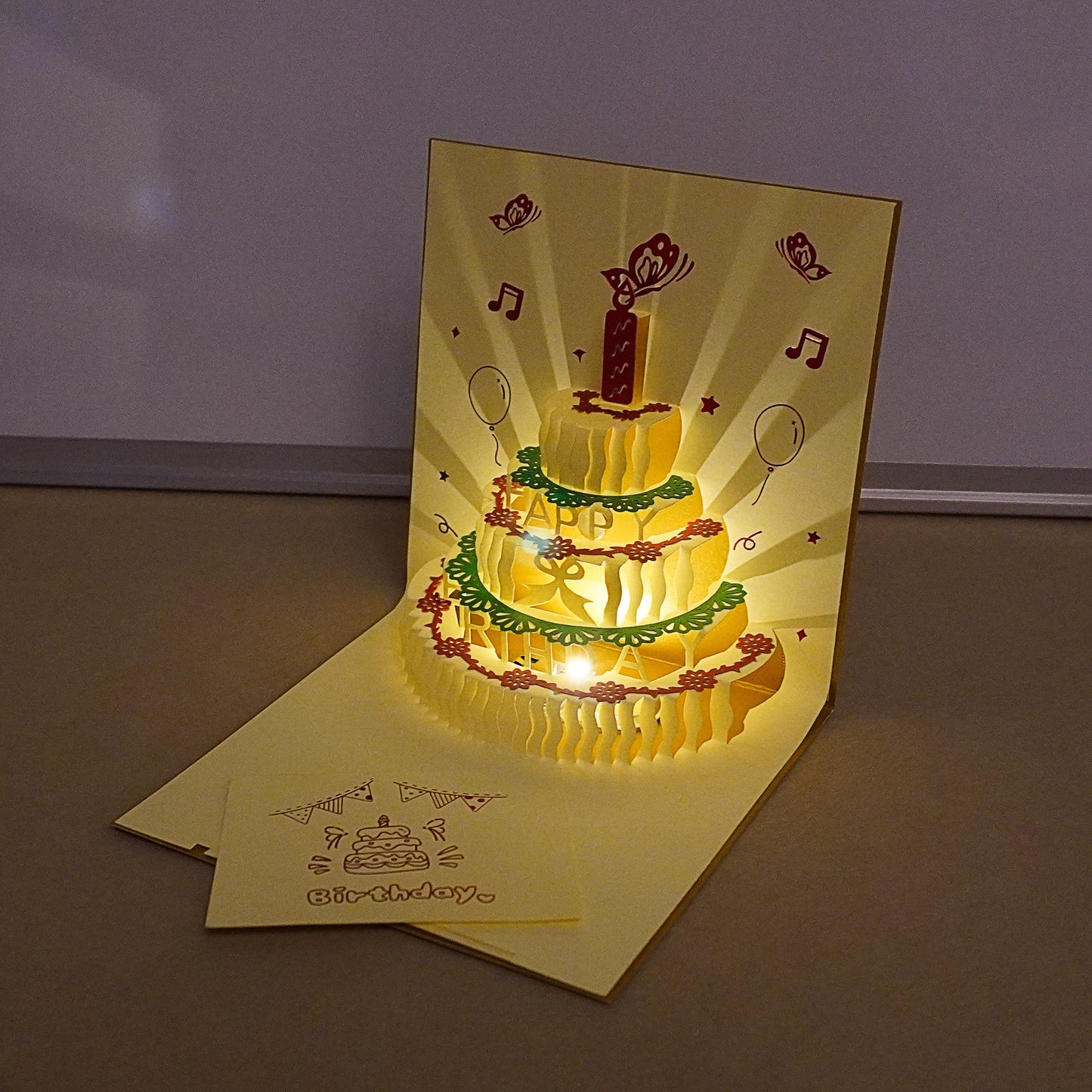 🔥2025 Hot Sale 49% OFF🔥-🗃️Fireworks Pop Up Cake Light and Music Happy Birthday Card Gift🎂