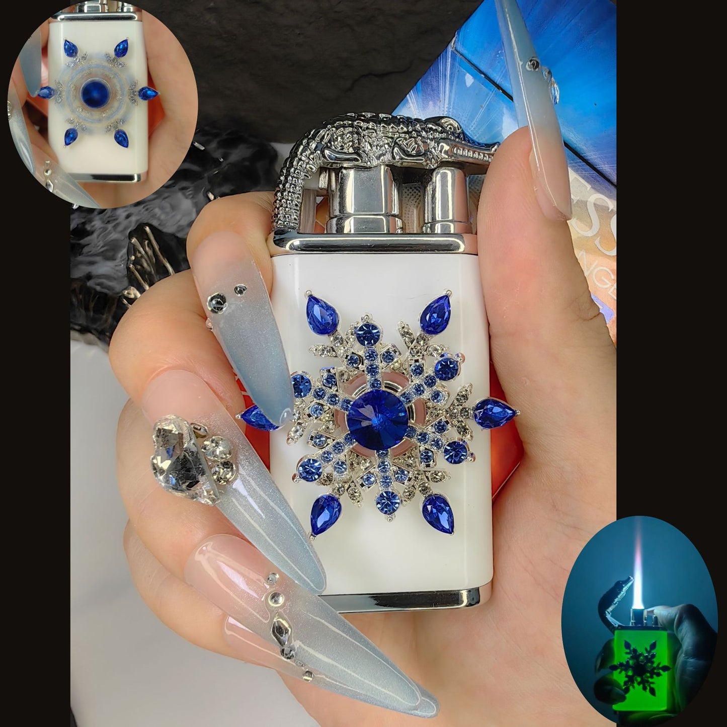 Handcrafted Metal Dual Flame Torch Lighter