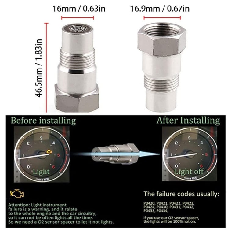 🔧 Oxygen Sensor Spacer Adapter M18x1.5 – Auto Sensor Repair Tool & Sensor Extender🚗⚙️