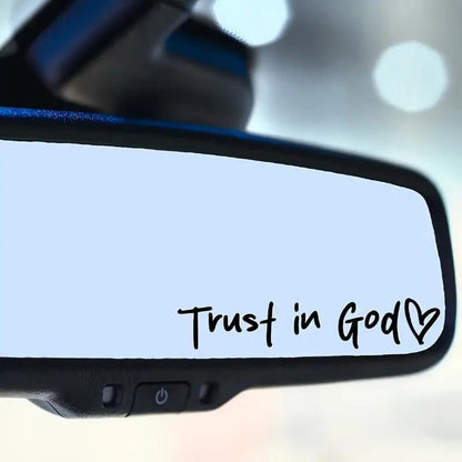 🎁Last Day 49% OFF🎉2PCS Trust in God Car Rearview Mirror Sticker, Ideal Christian Gift