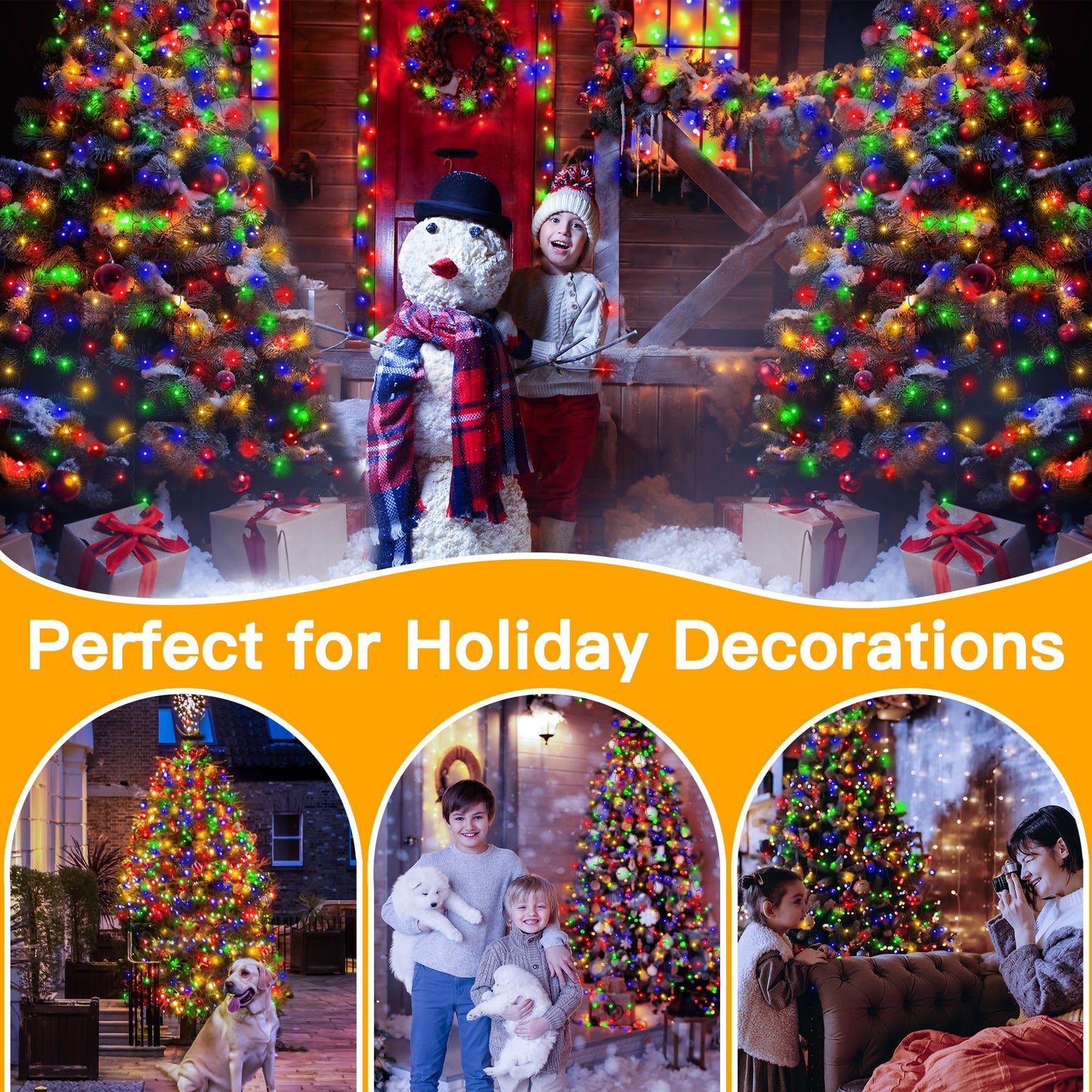 🎄Last Day 49% OFF🔥Waterproof Christmas Tree Waterfall Lights with Ring