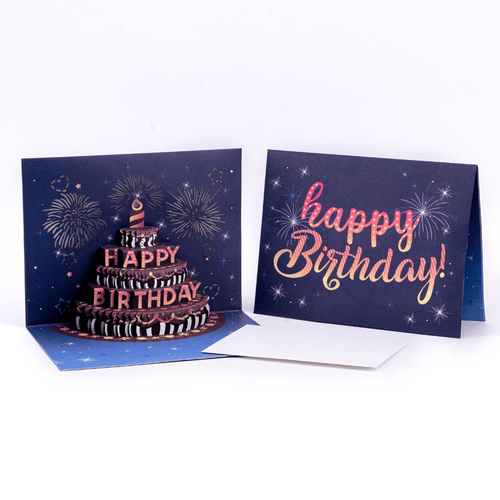 🔥2025 Hot Sale 49% OFF🔥-🗃️Fireworks Pop Up Cake Light and Music Happy Birthday Card Gift🎂