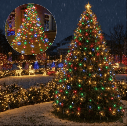 🎄Last Day 49% OFF🔥Waterproof Christmas Tree Waterfall Lights with Ring